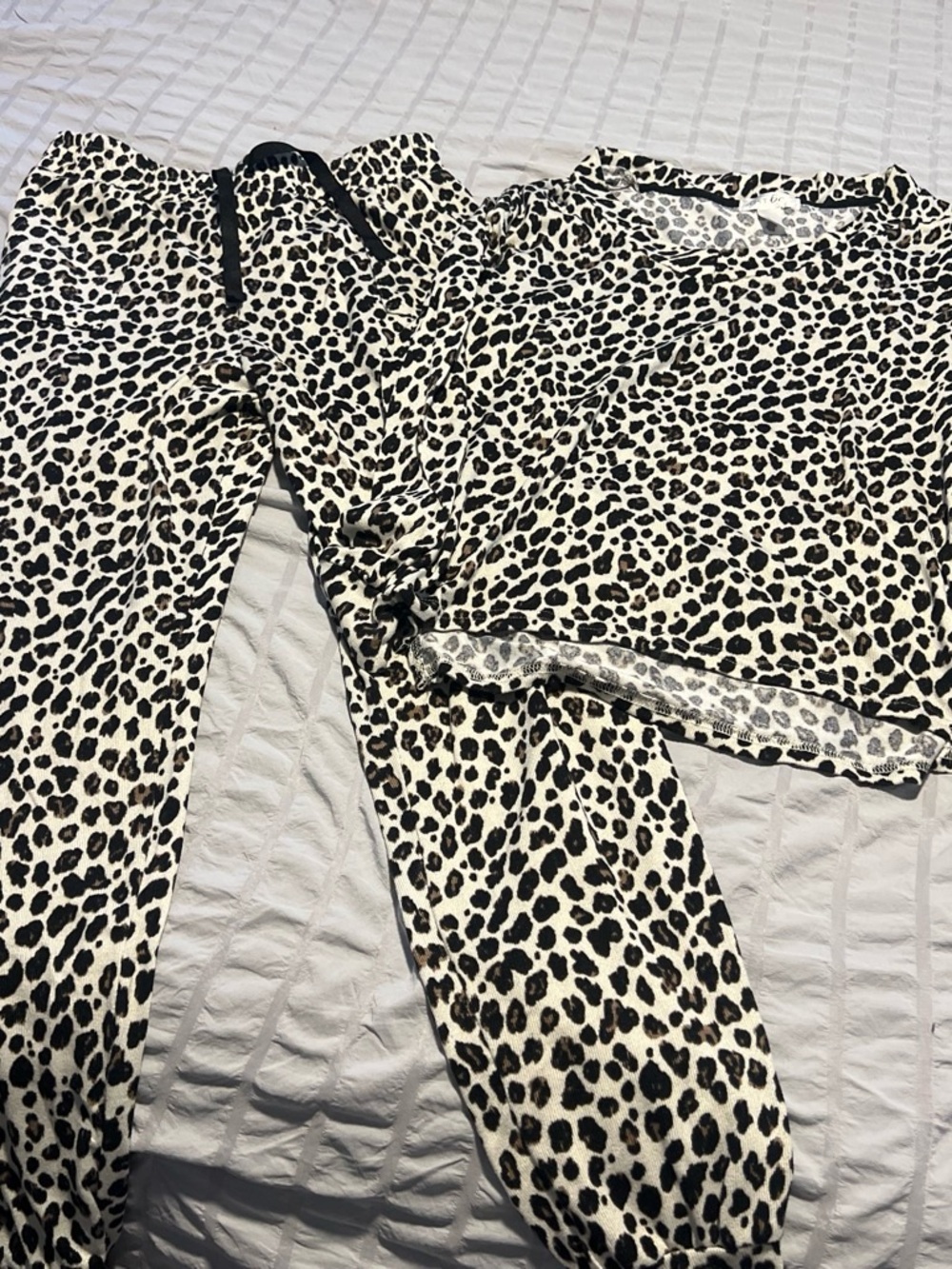 just be Animal Print Top — Black & Cream Spots